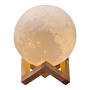 Luminária Lua Cheia 3D Abajur Decorativa Usb Com Suporte