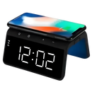 Relógio Despertador + Carregador Indução - (PRETO)